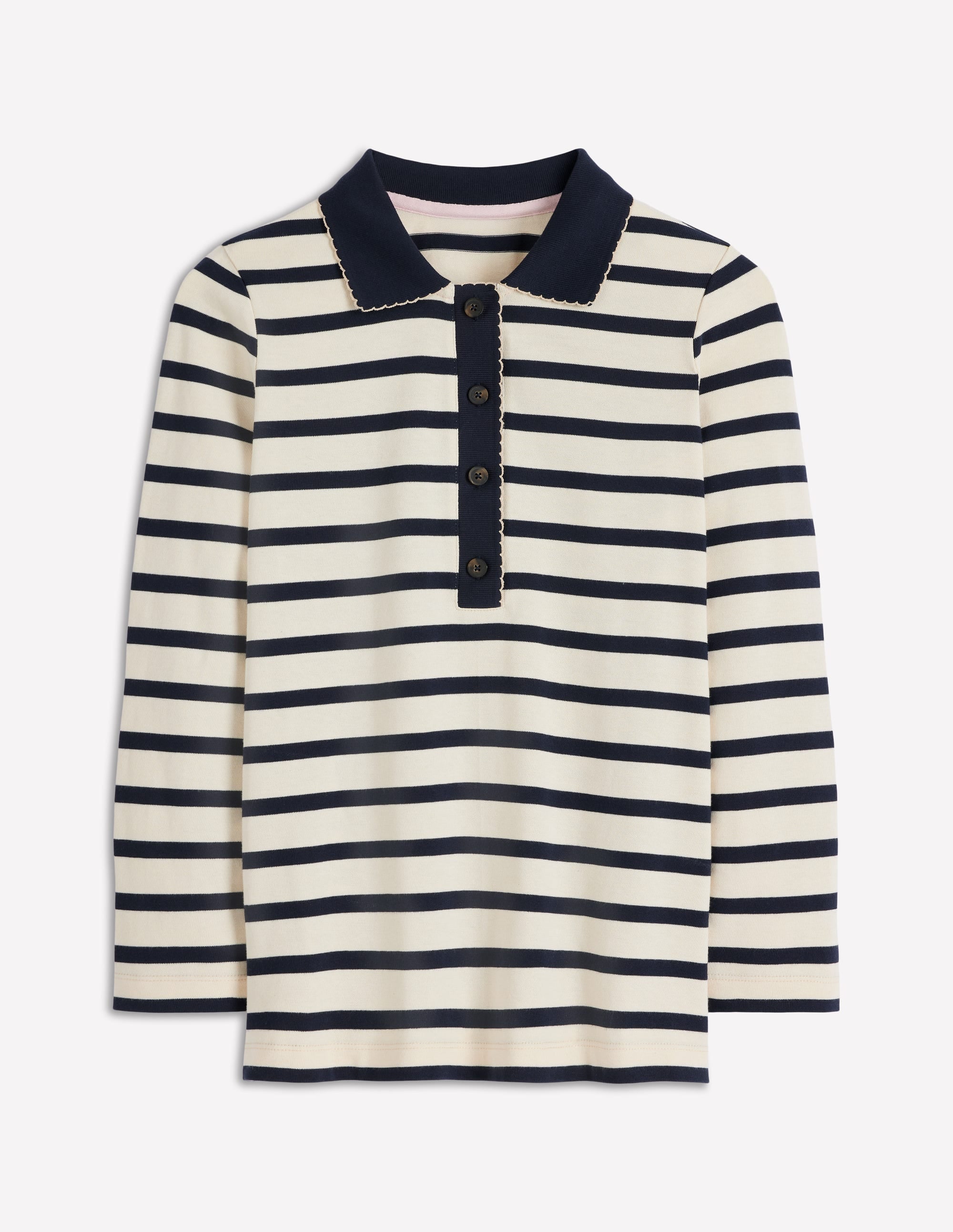 Collared Mariner-Ivory and French Navy Stripe - Image 5