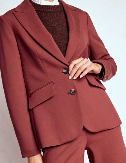 Marylebone Ponte Blazer-Chestnut-2