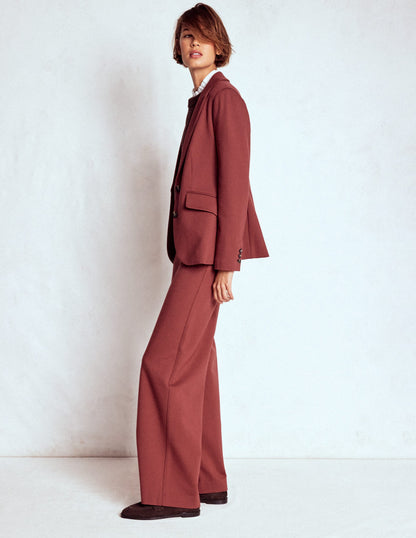 Marylebone Ponte Blazer-Chestnut-4