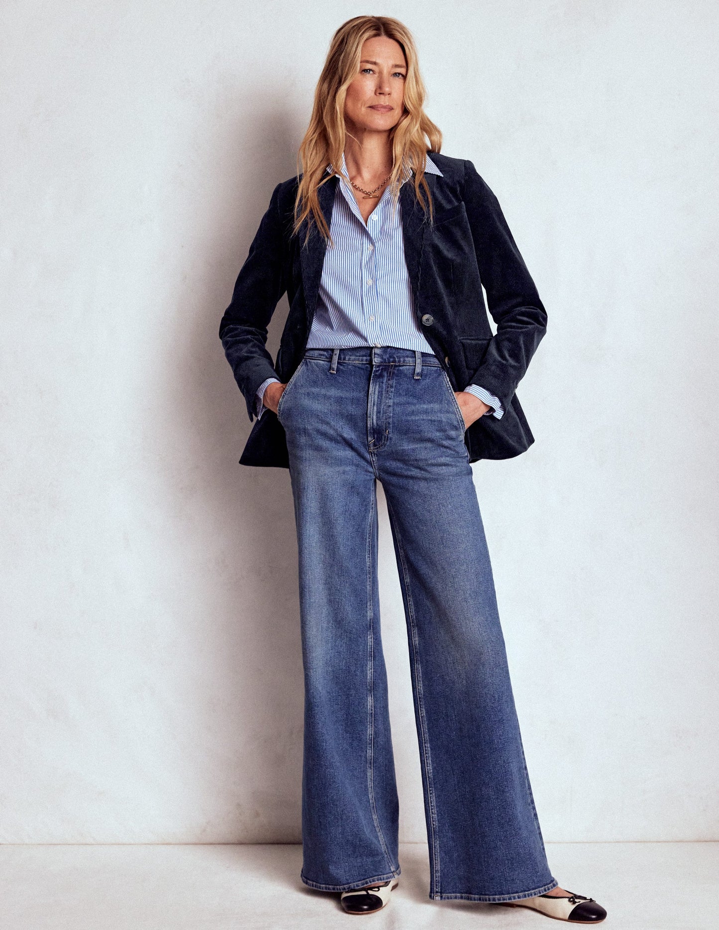 Stamford Cord Blazer-Navy