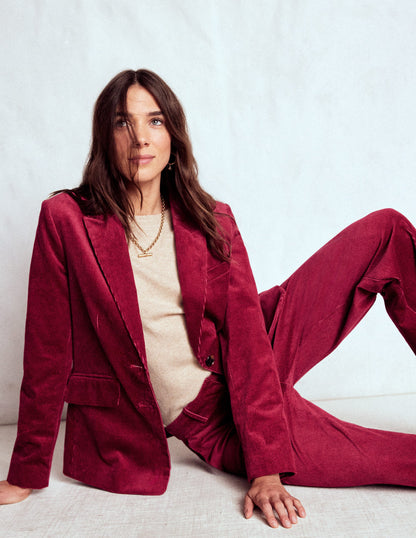 Stamford Cord Blazer-Burgundy Red-3