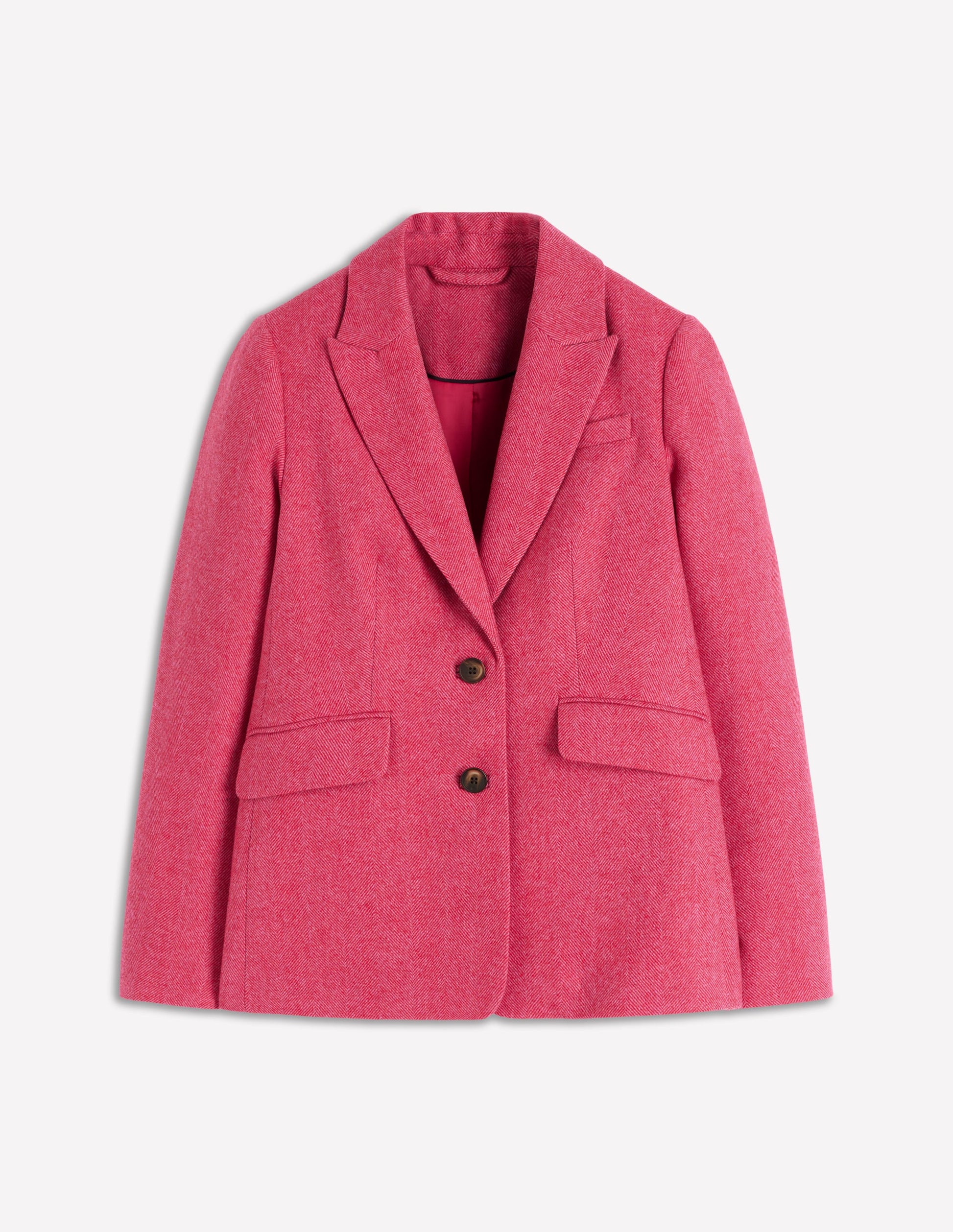 Stamford Wool-Blend Blazer-Red and Pink Wide Herringbone-6