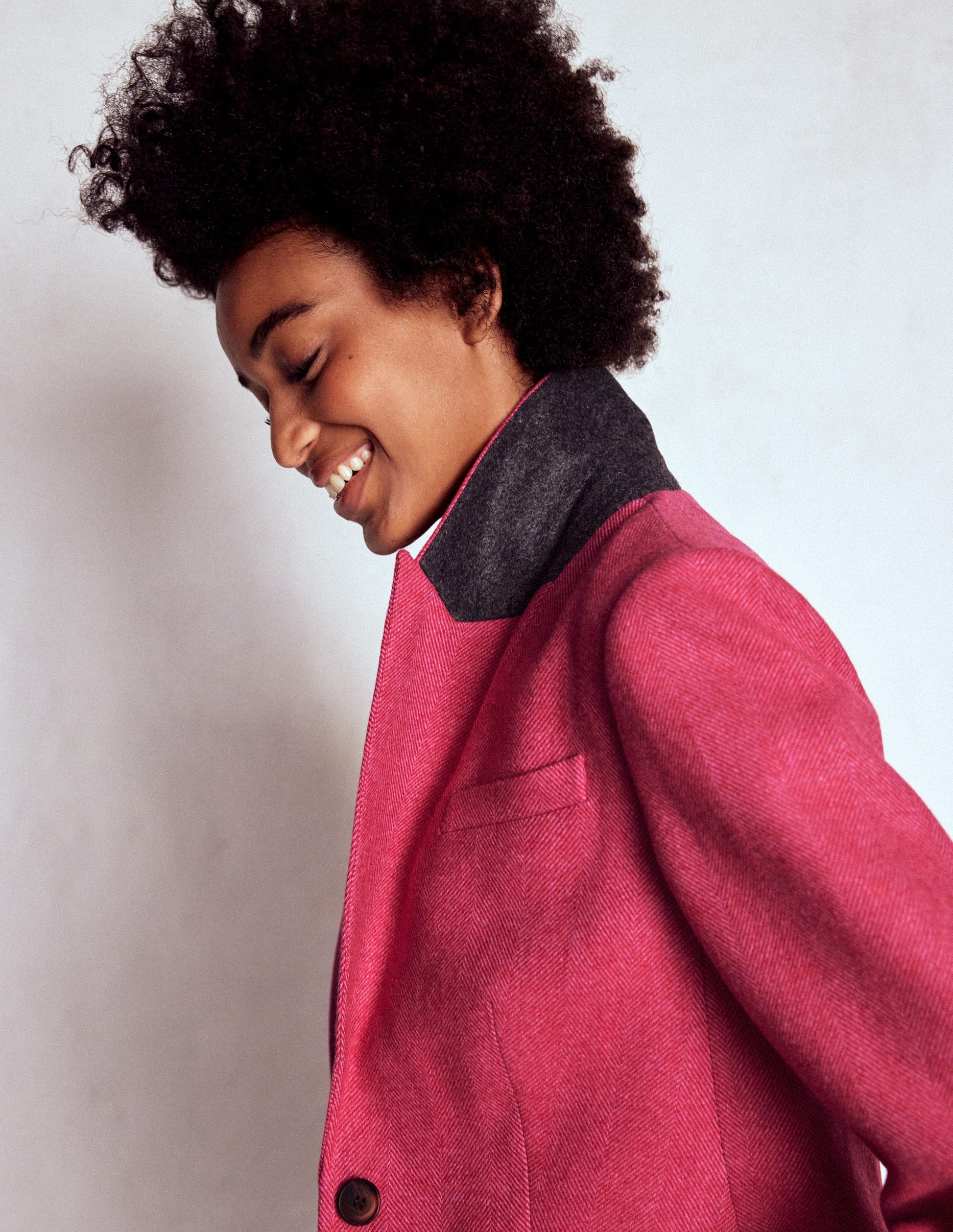 Stamford Wool-Blend Blazer-Red and Pink Wide Herringbone-1