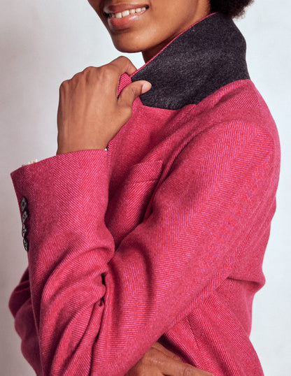Stamford Wool-Blend Blazer-Red and Pink Wide Herringbone-2