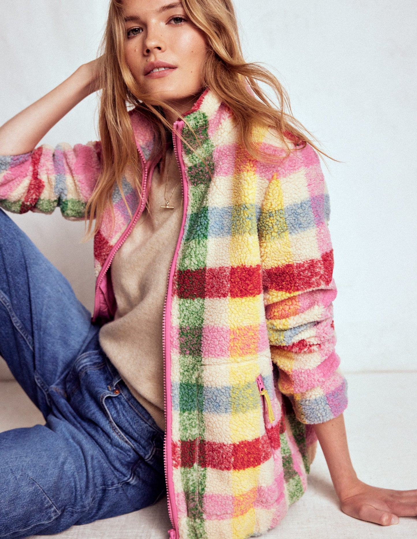 Westminster Borg Jacket-Multi, Check