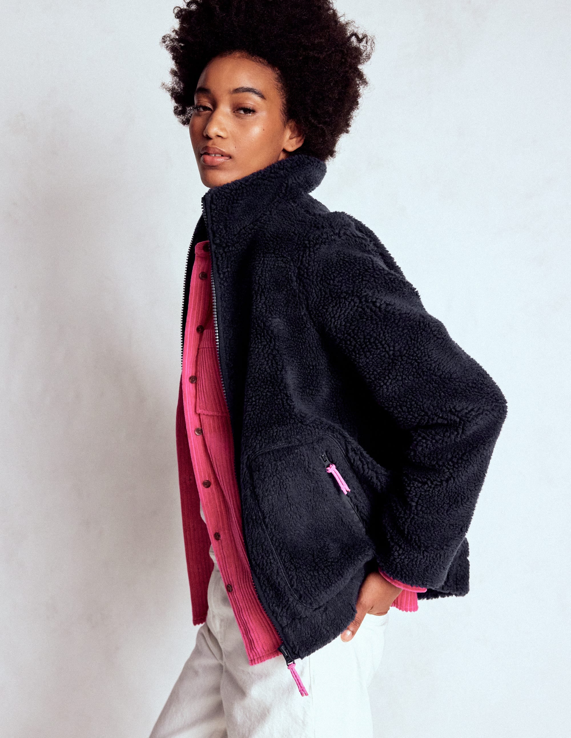 Westminster Borg Jacket - Navy | Boden USA