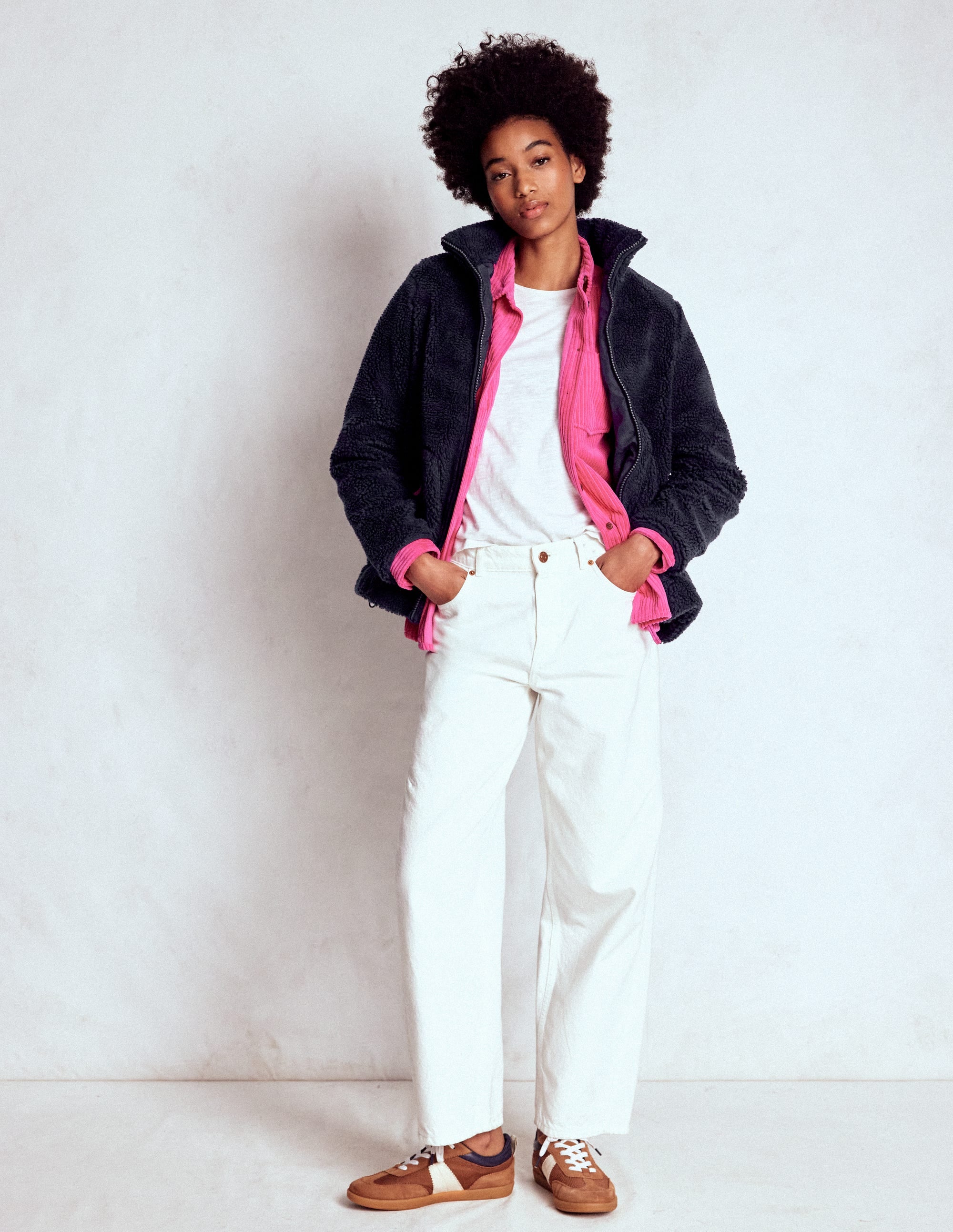 Westminster Borg Jacket - Navy | Boden USA
