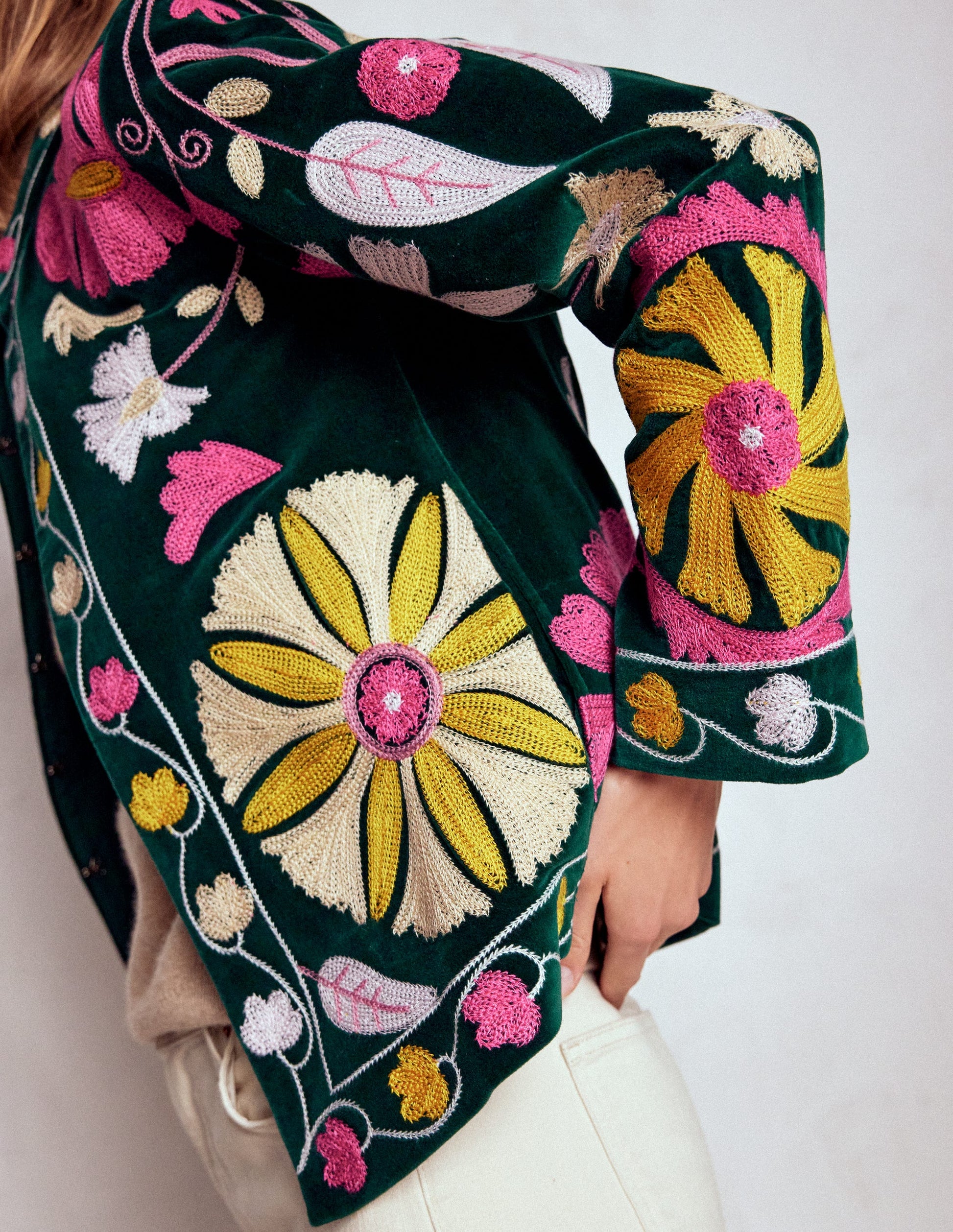 Embroidered Souvenir Jacket-Emerald Night Embroidery-2