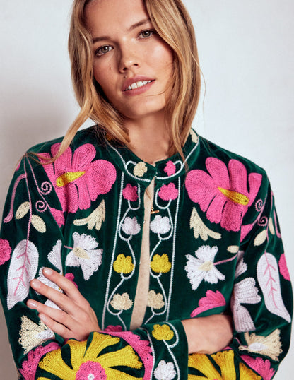 Embroidered Souvenir Jacket-Emerald Night Embroidery-3