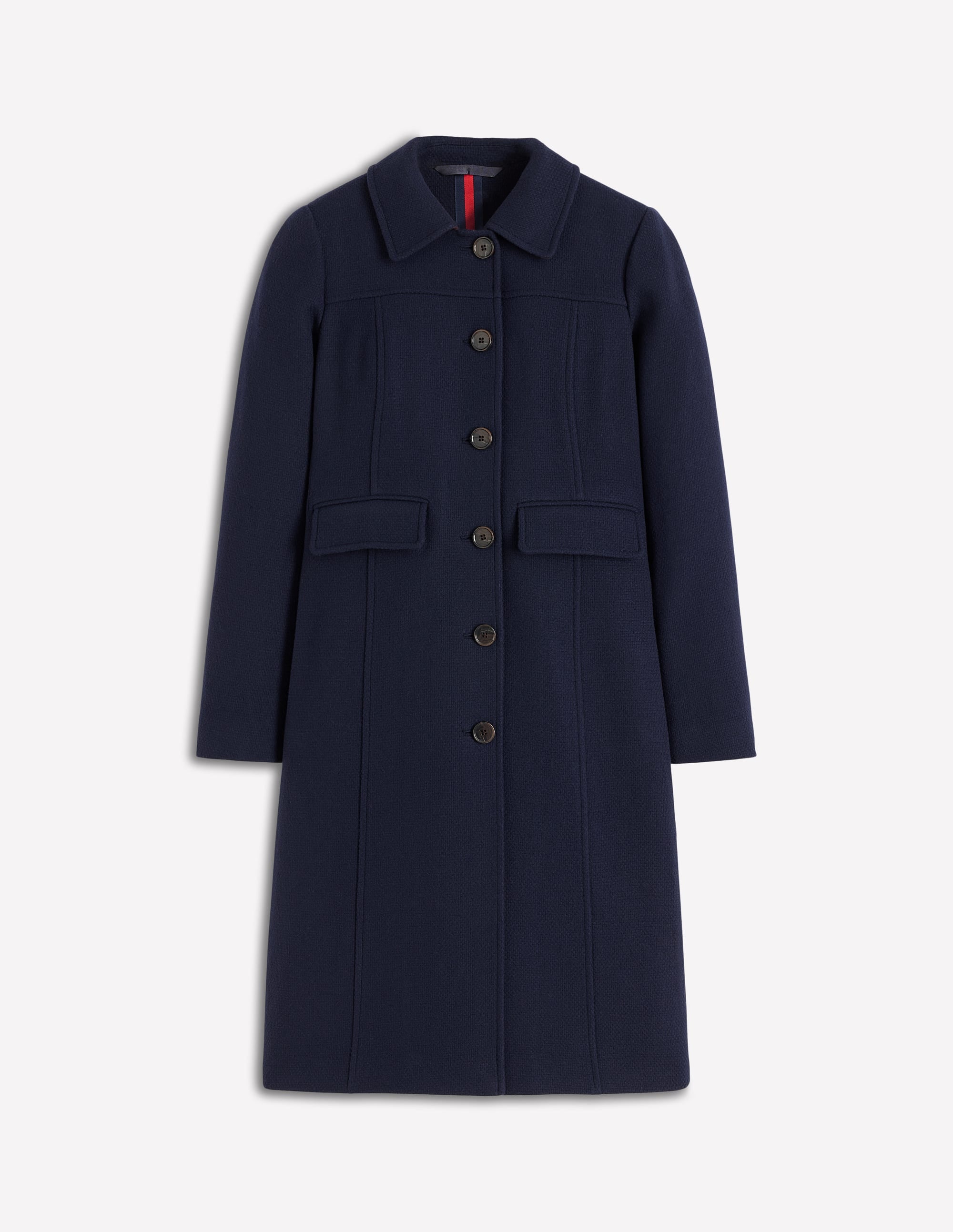 St Albans Fitted Coat-Navy - Image 6