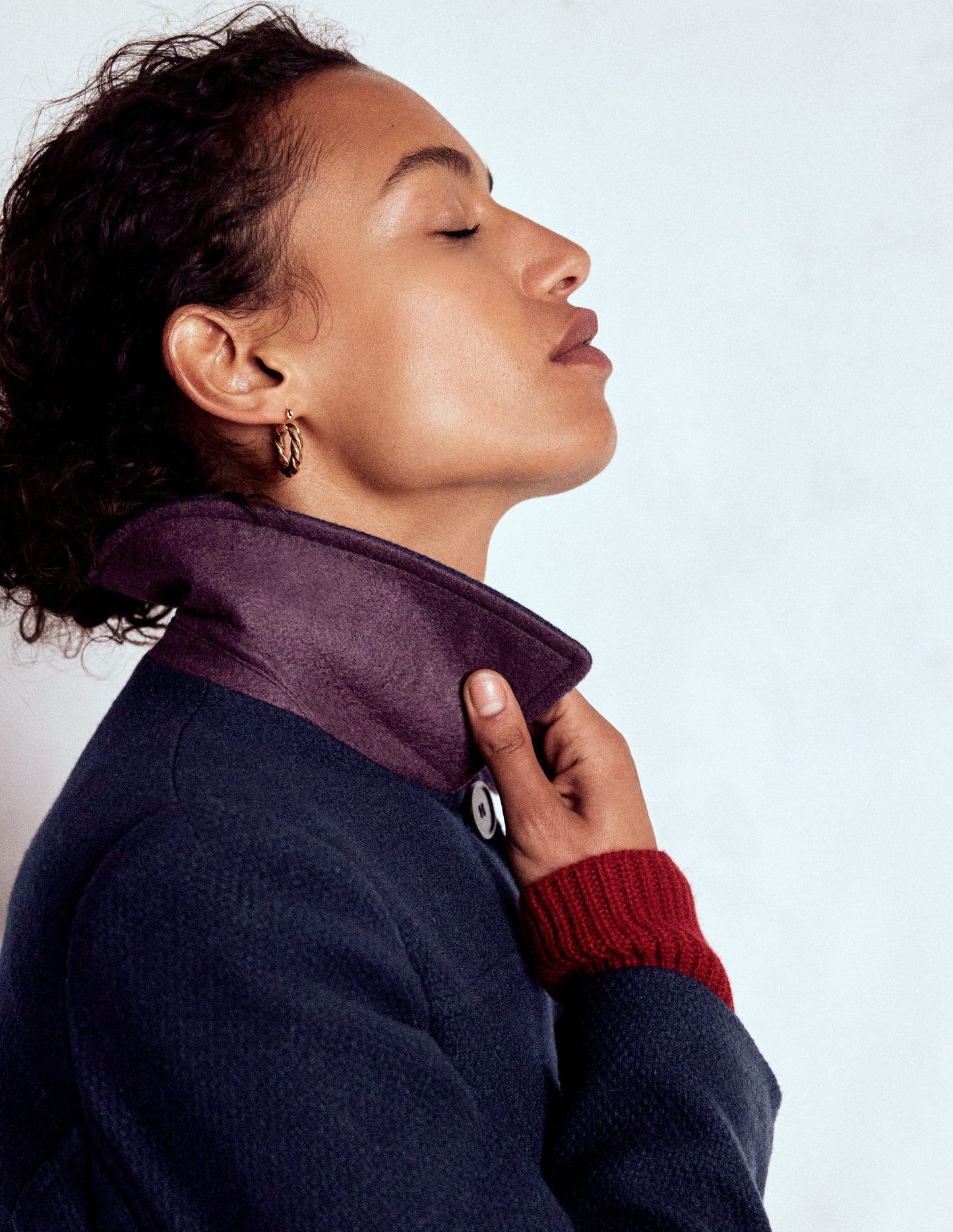 St Albans Fitted Coat-Navy