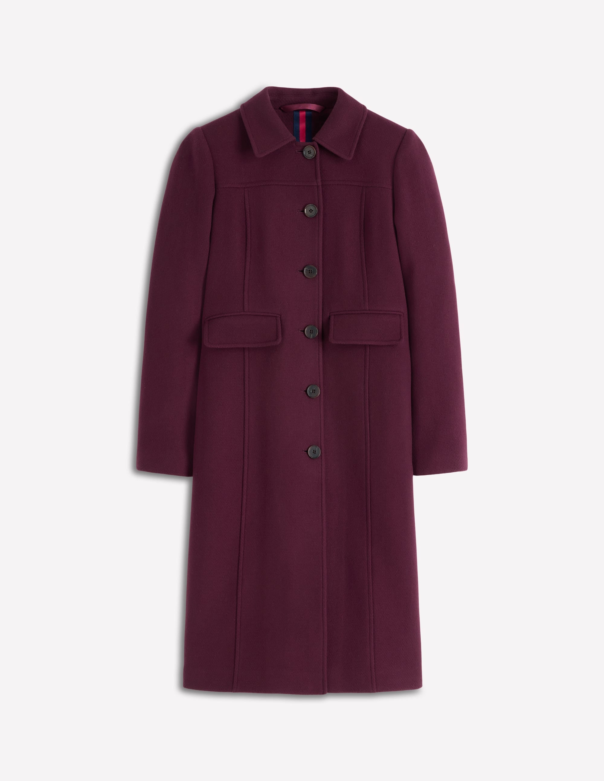 St Albans Fitted Coat-Dark Cherry | Boden USA