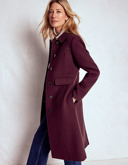 St Albans Fitted Coat-Dark Cherry-1