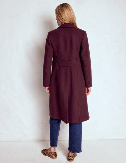 St Albans Fitted Coat-Dark Cherry-3