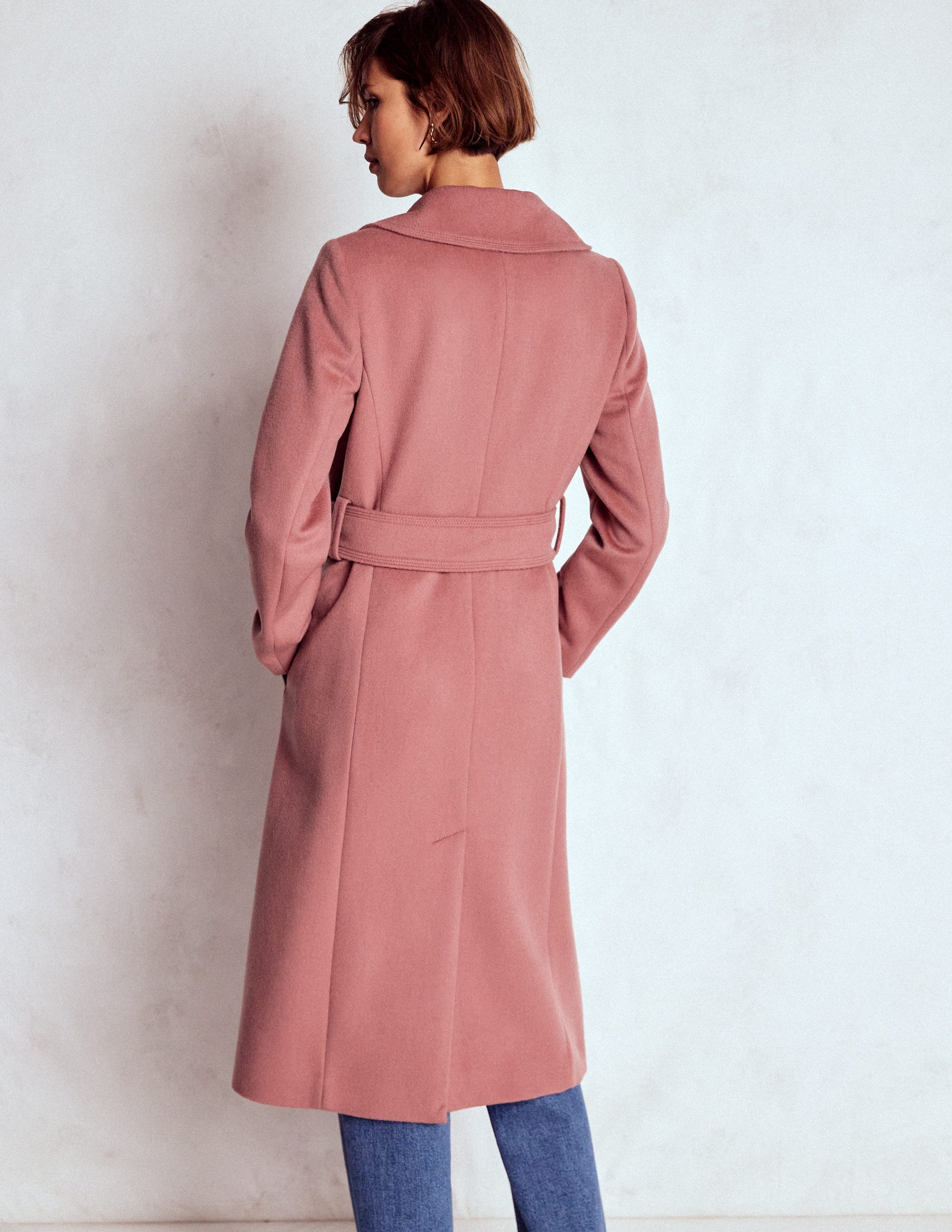 Bow Front Coat-Dusty Pink-3