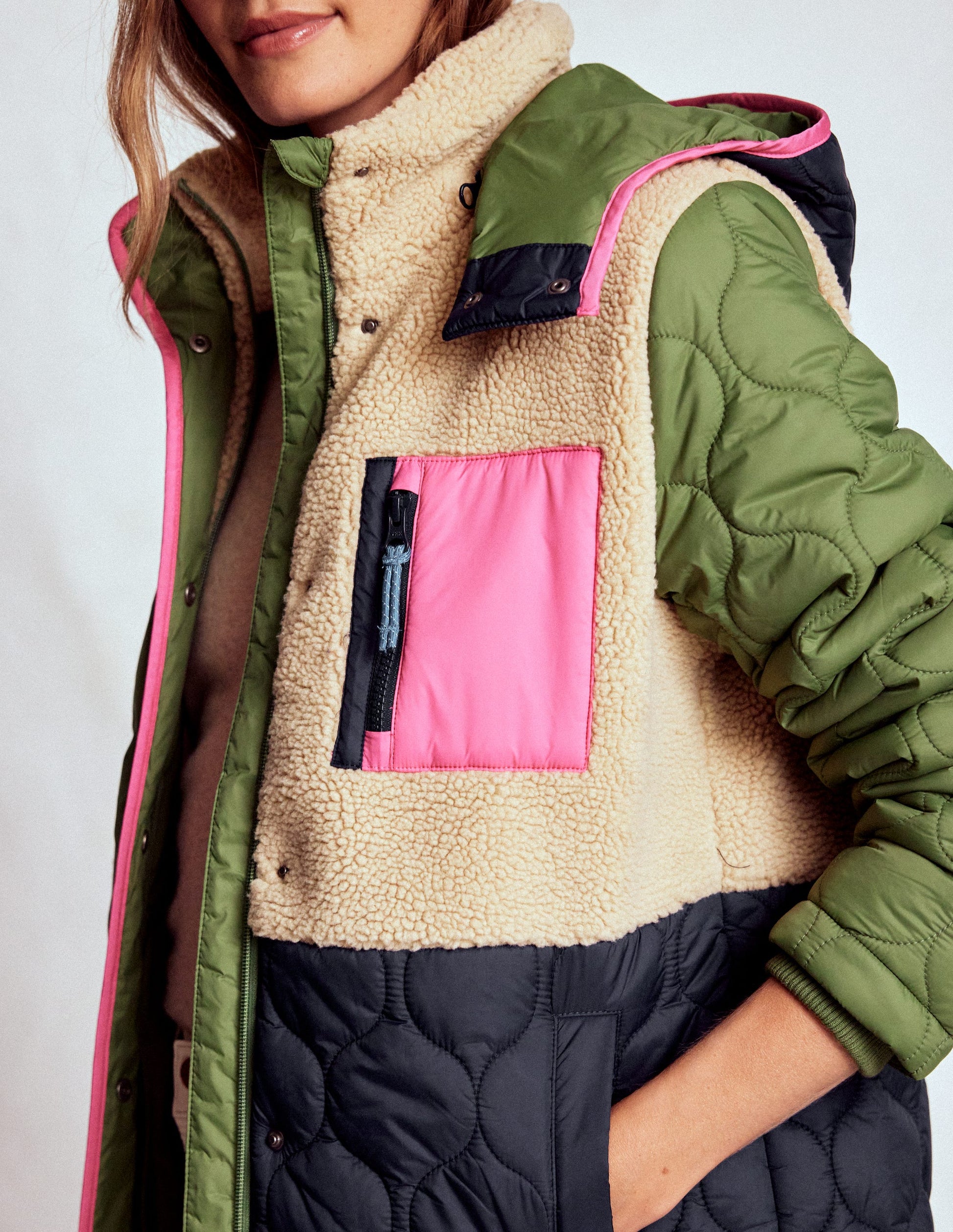 Borg Mix Coat-Multi Borg-2