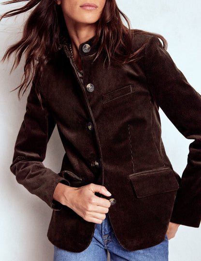 Military Cord Jacket-Espresso-1