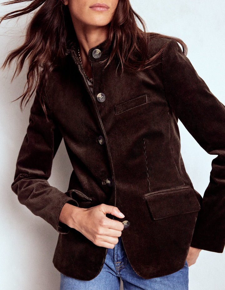 Military Cord Jacket-Espresso