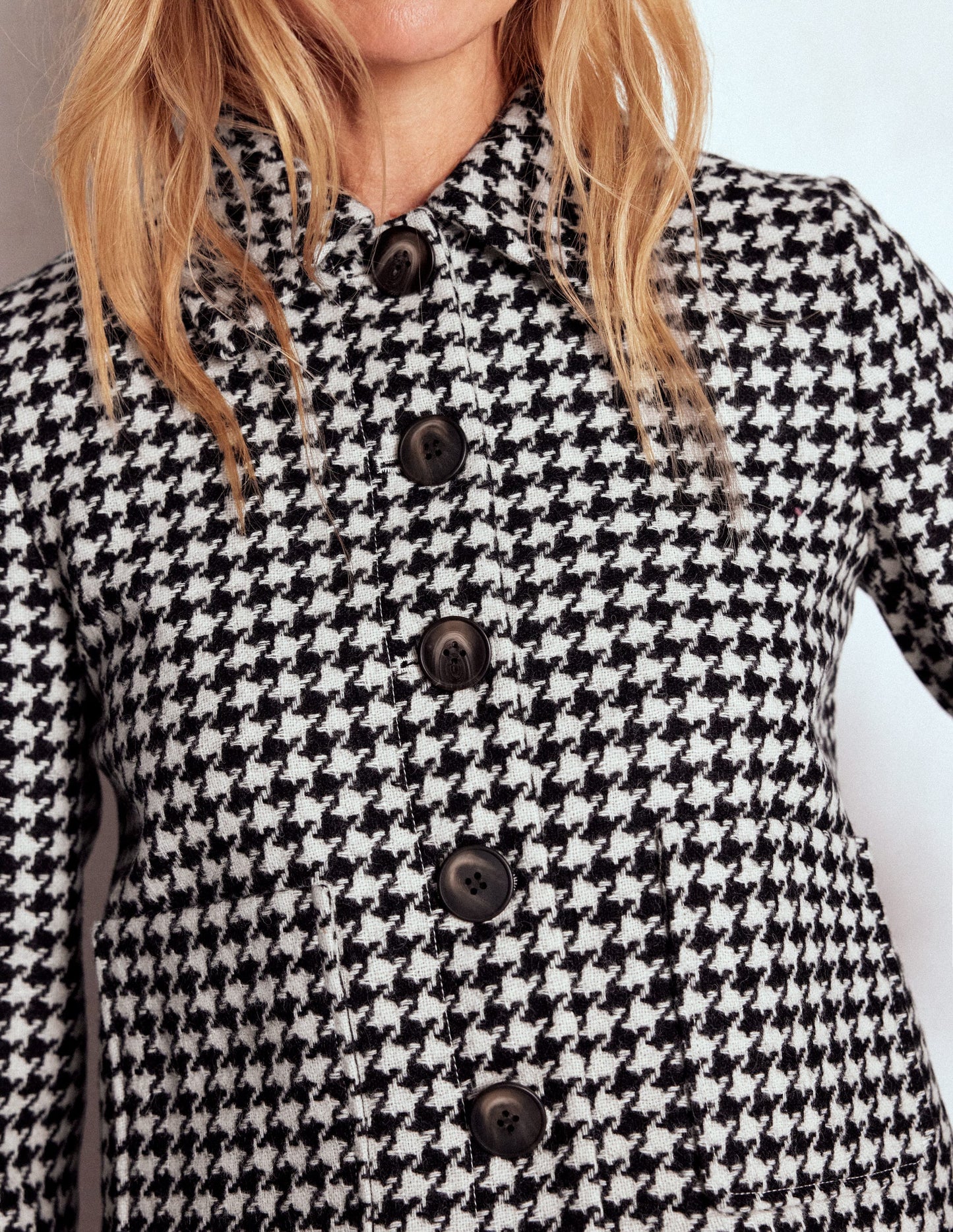 Knightsbridge Wool Jacket-Black Dogstooth