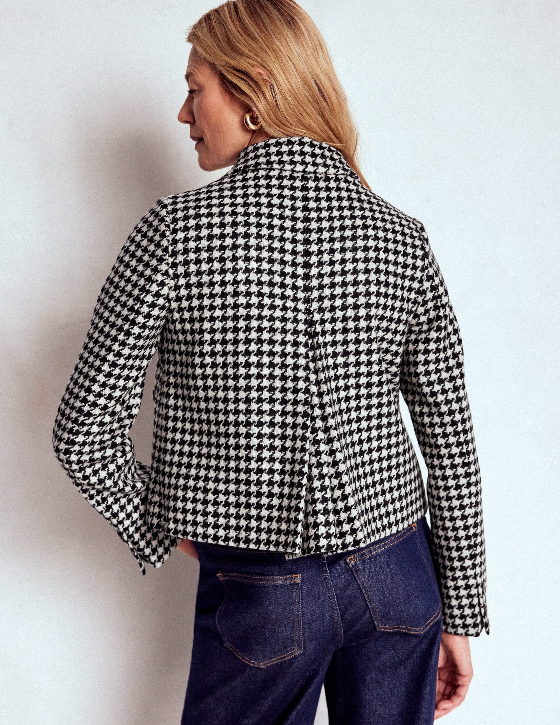 Knightsbridge Wool Jacket-Black Dogstooth-4