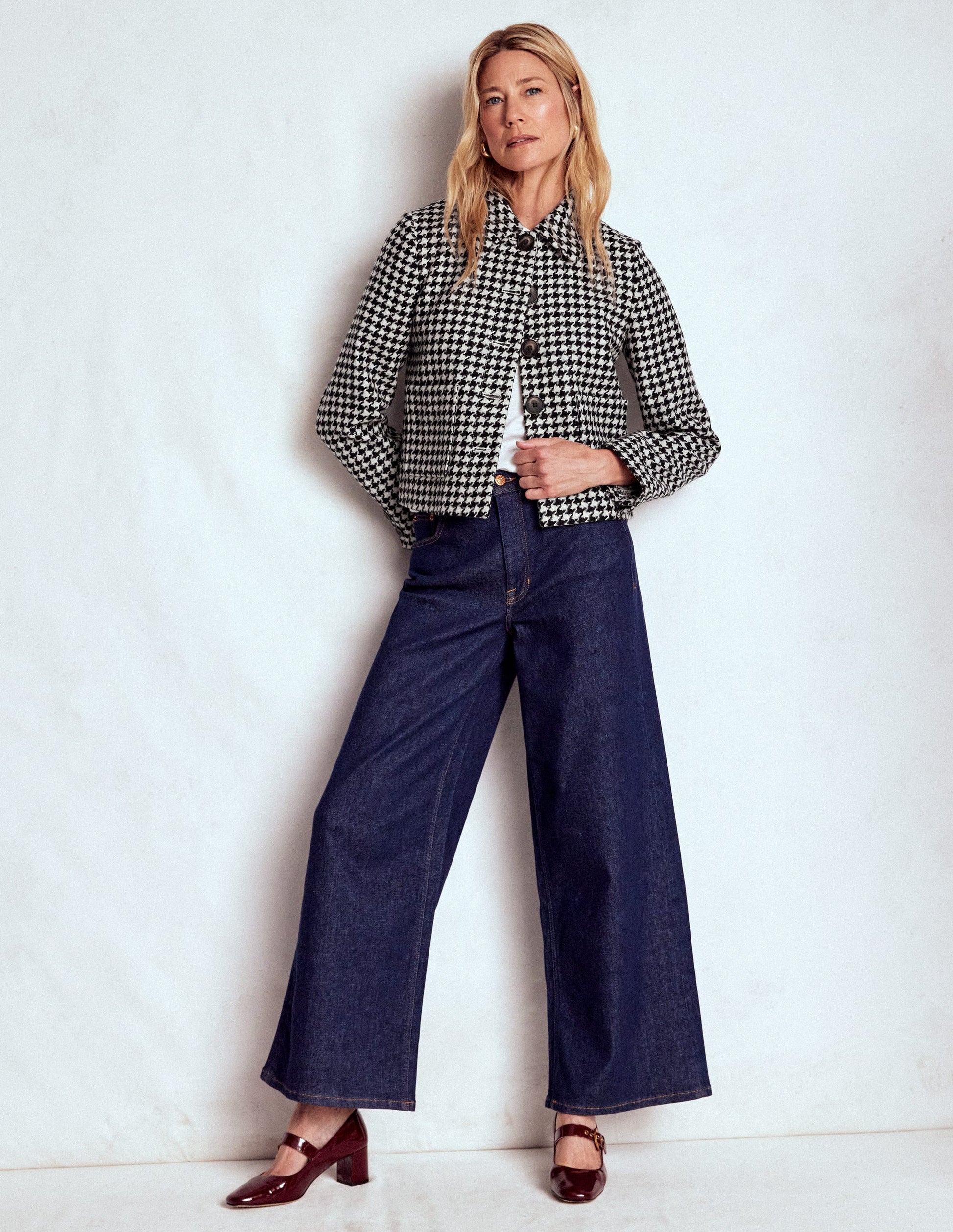 Knightsbridge Wool Jacket-Black Dogstooth-5