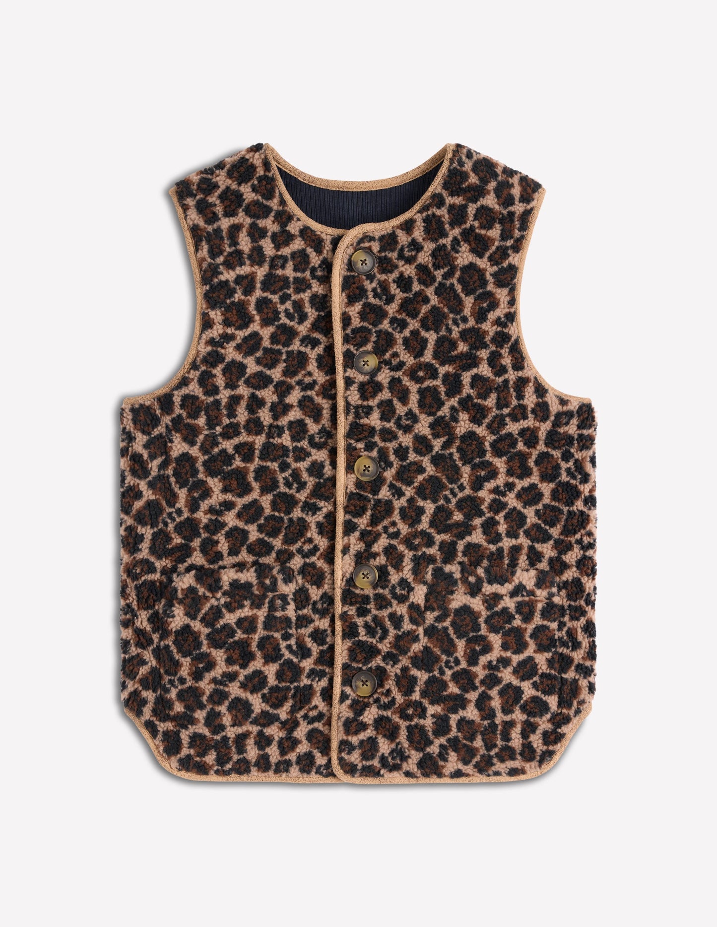 Clerkenwell Reversible Gilet-Navy, Leopard