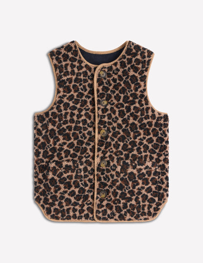 Clerkenwell Reversible Gilet-Navy, Leopard-9