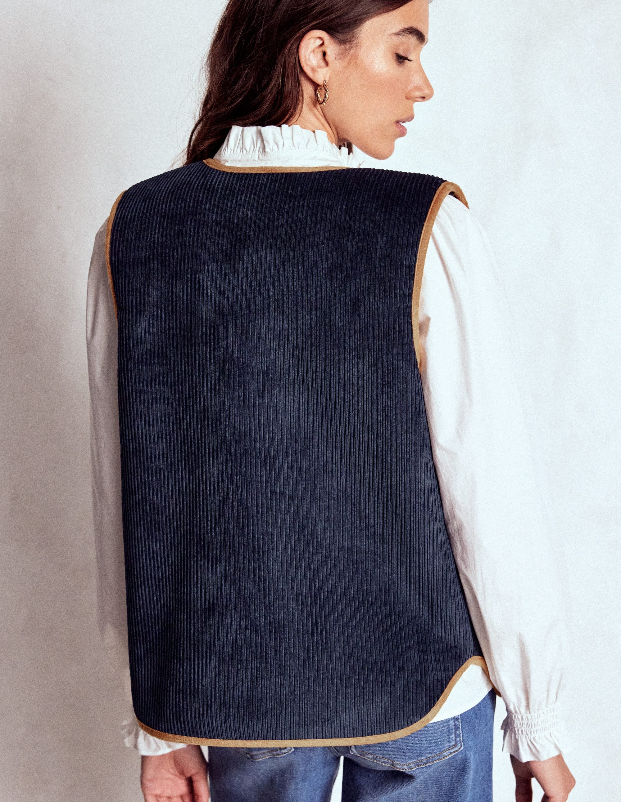 Clerkenwell Reversible Gilet-Navy, Leopard | Boden USA