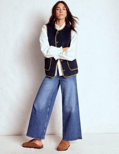 Clerkenwell Reversible Gilet-Navy, Leopard-5