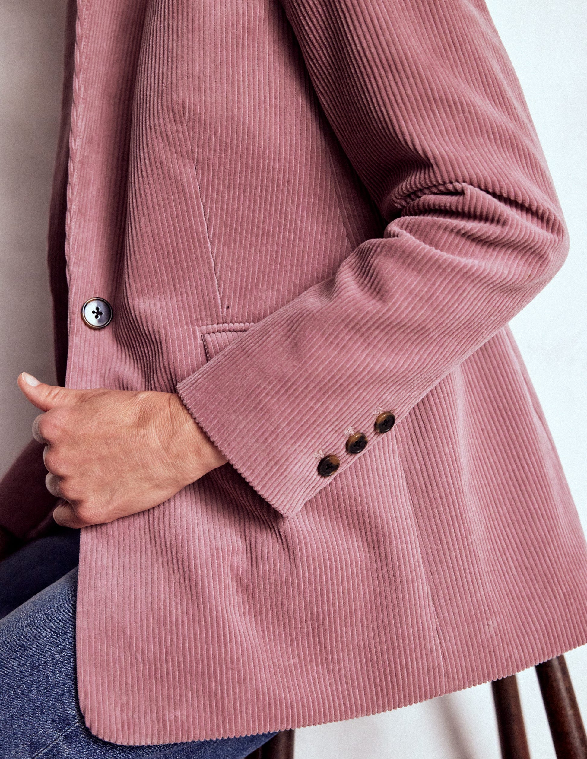 Woodbridge Cord Blazer-Blushing Rose-2