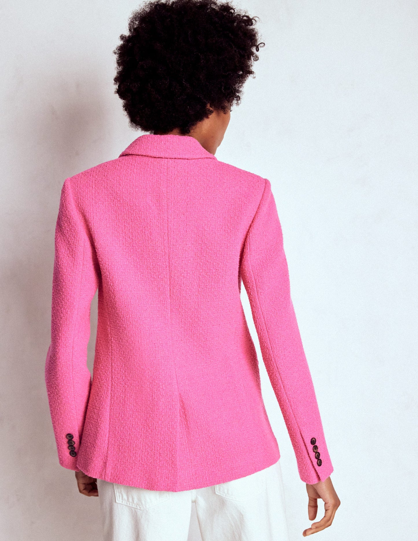 Stamford Texture Blazer-Pink Peony