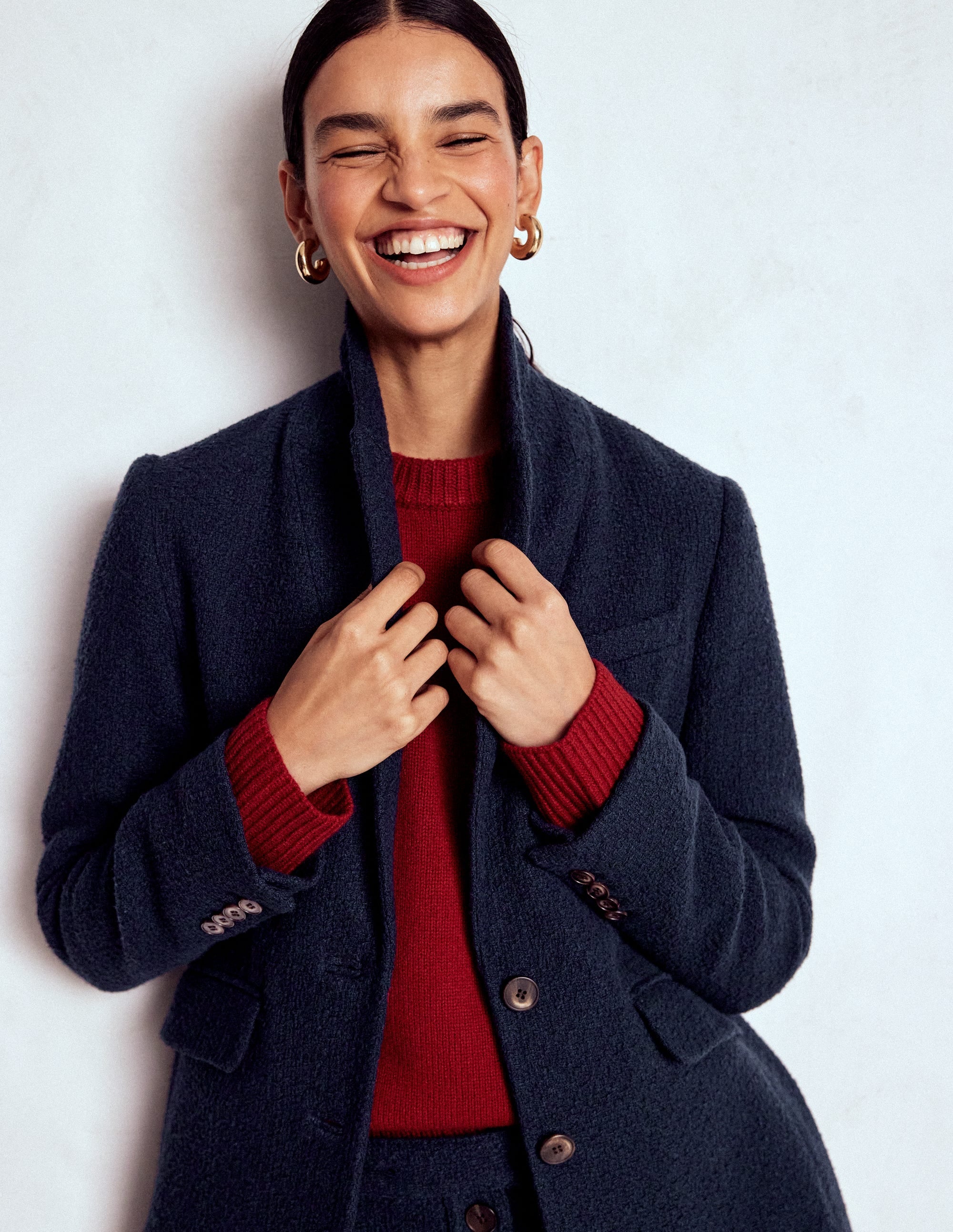 Stamford Texture Blazer-Navy Texture - Image 1
