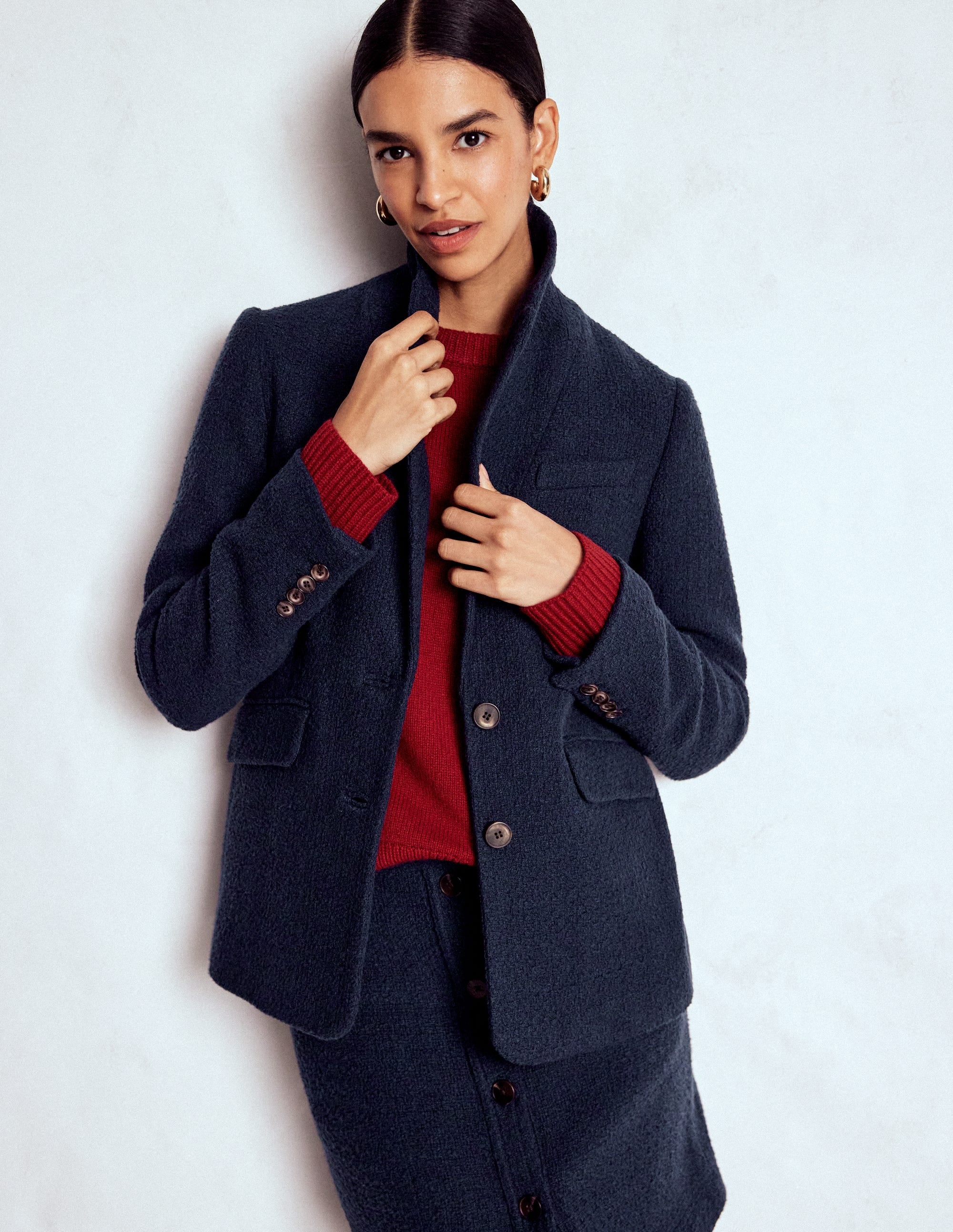 Stamford Texture Blazer-Navy Texture - Image 2