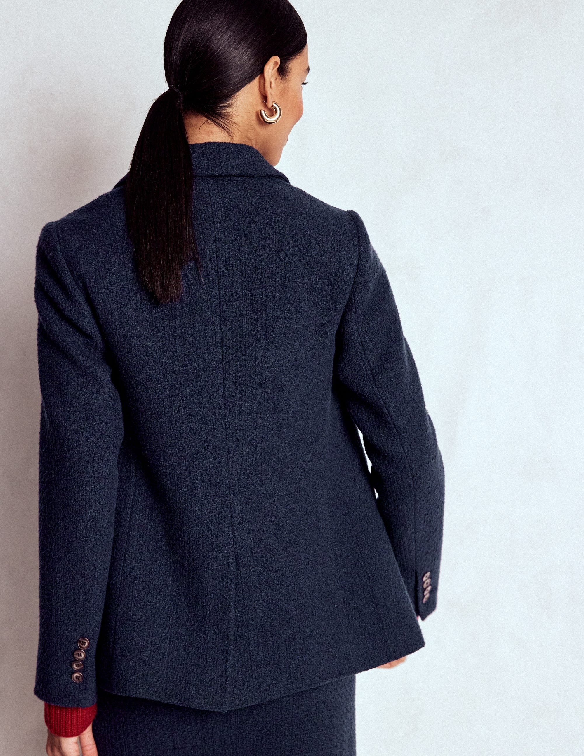 Stamford Texture Blazer-Navy Texture - Image 3