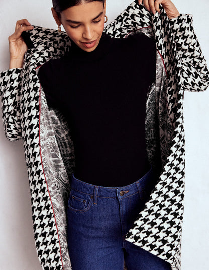 Edinburgh Swing Coat-Black Dogstooth-4