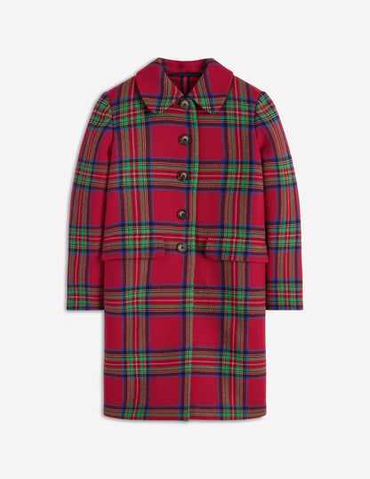 Edinburgh Swing Coat-Red, Blue and Green Check-6