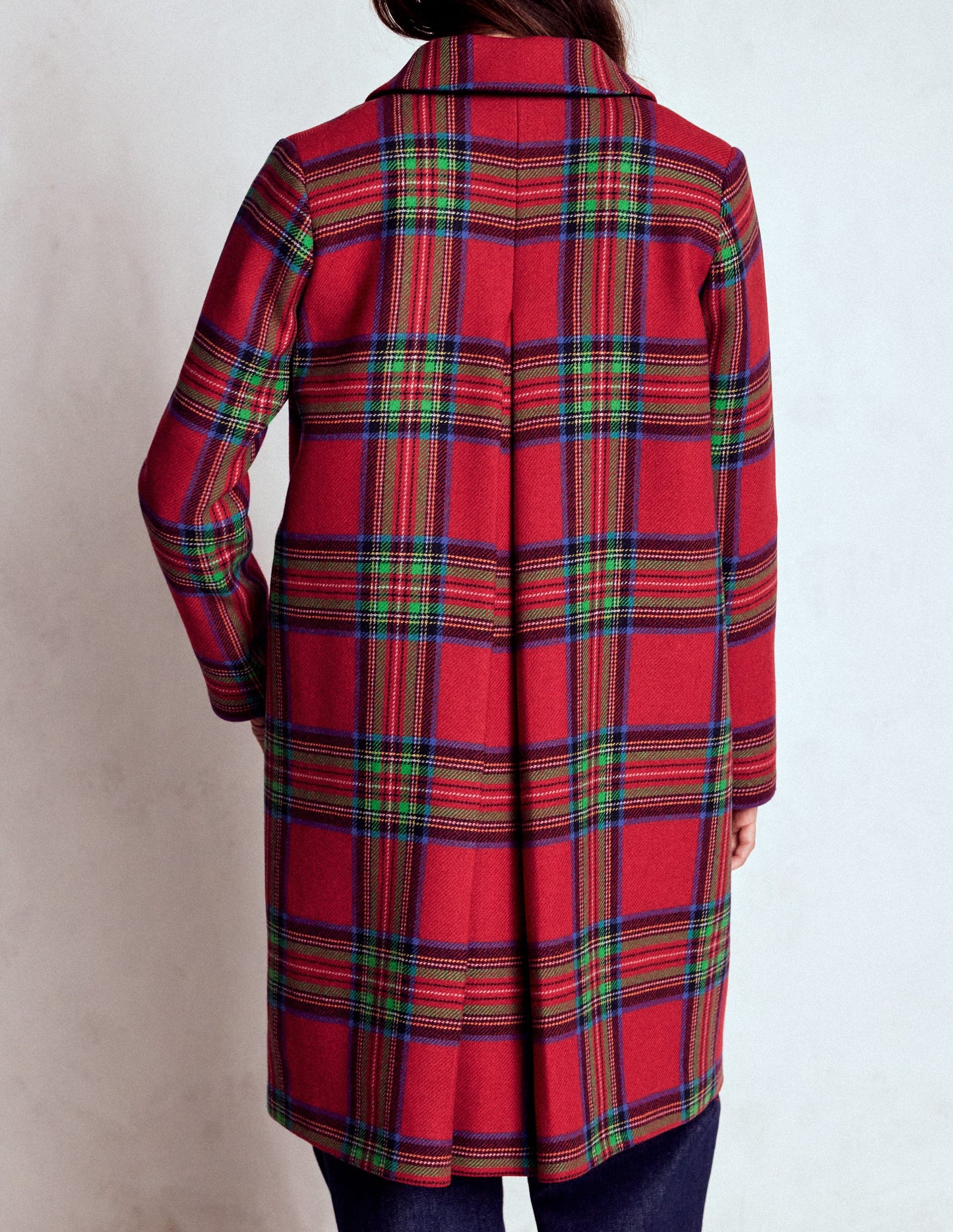 Edinburgh Swing Coat-Red, Blue and Green Check
