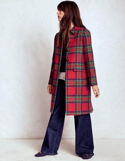 Edinburgh Swing Coat-Red, Blue and Green Check-4