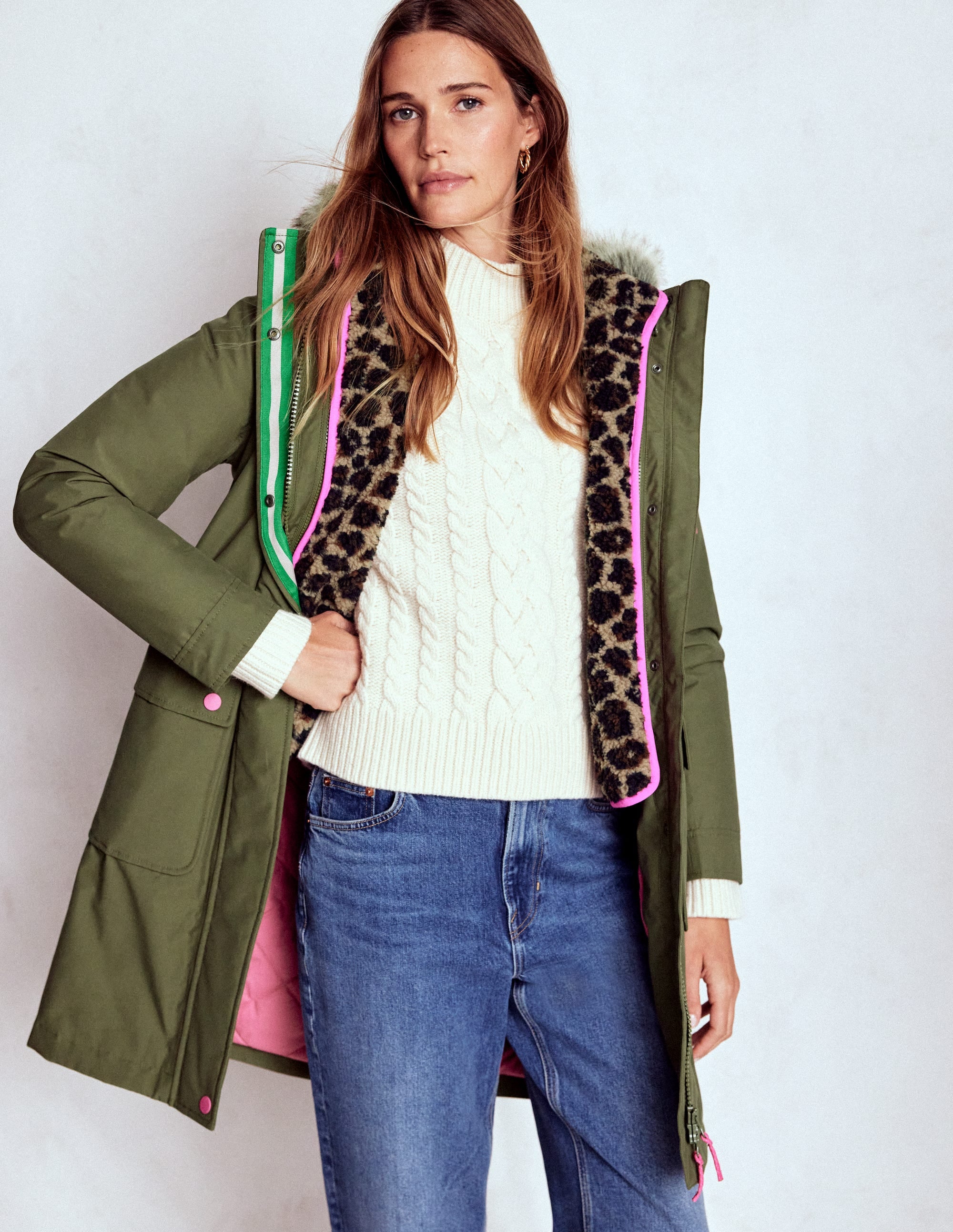 4-In-1 Hooded Parka-Woodland Green - Image 4