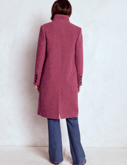 Funnel Neck Coat-Pink Heather-3