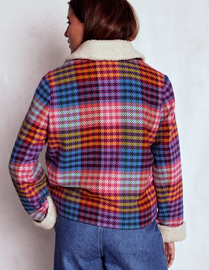 Stirling Check Coat-Rainbow Blanket Multigingham-3