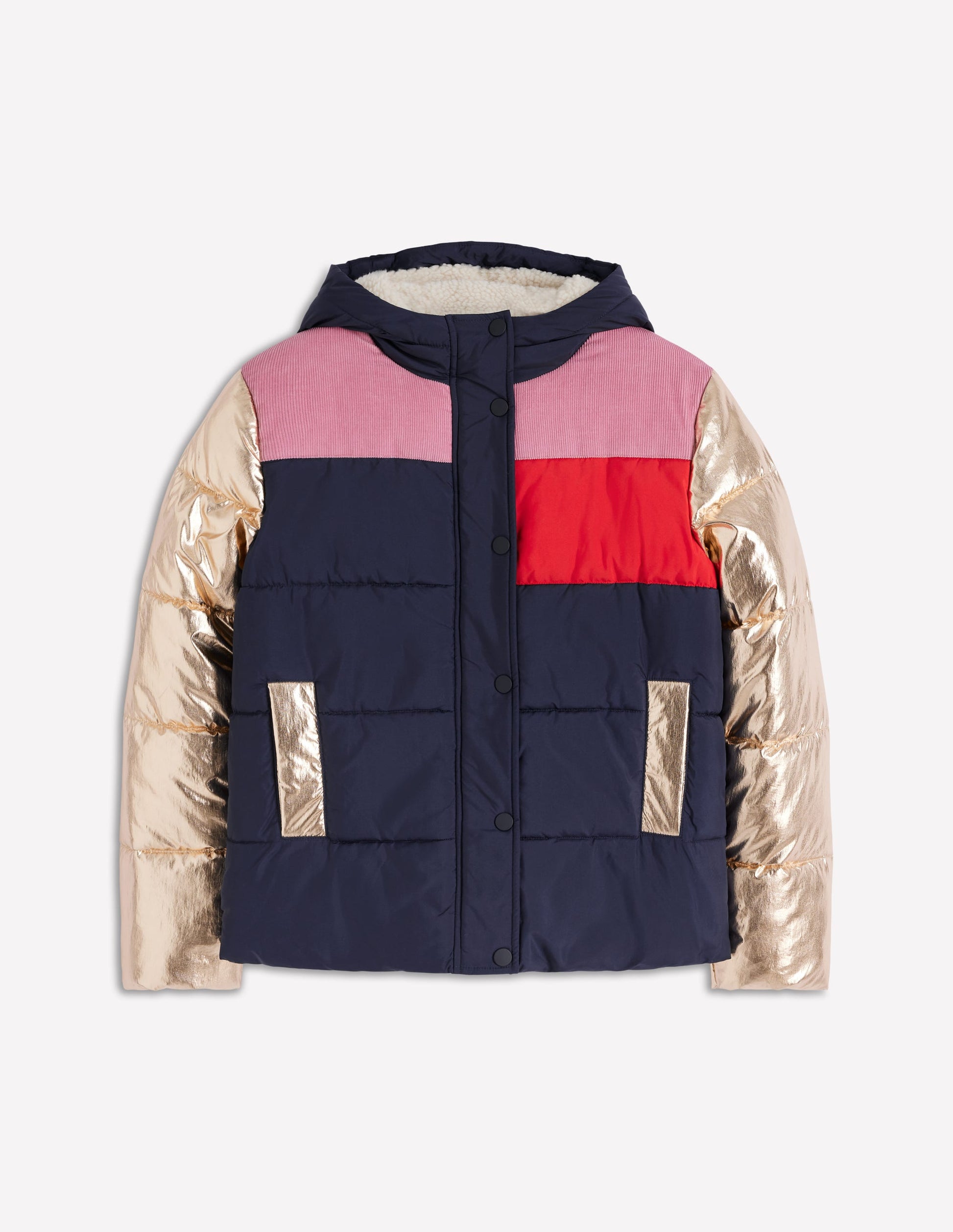 Padded Puffer Coat-Navy, Colourblock-7