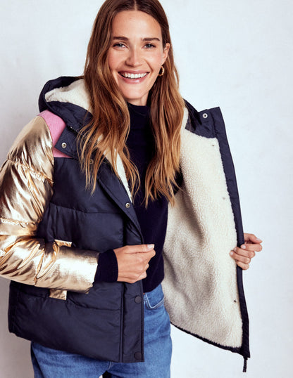 Padded Puffer Coat-Navy, Colourblock-5