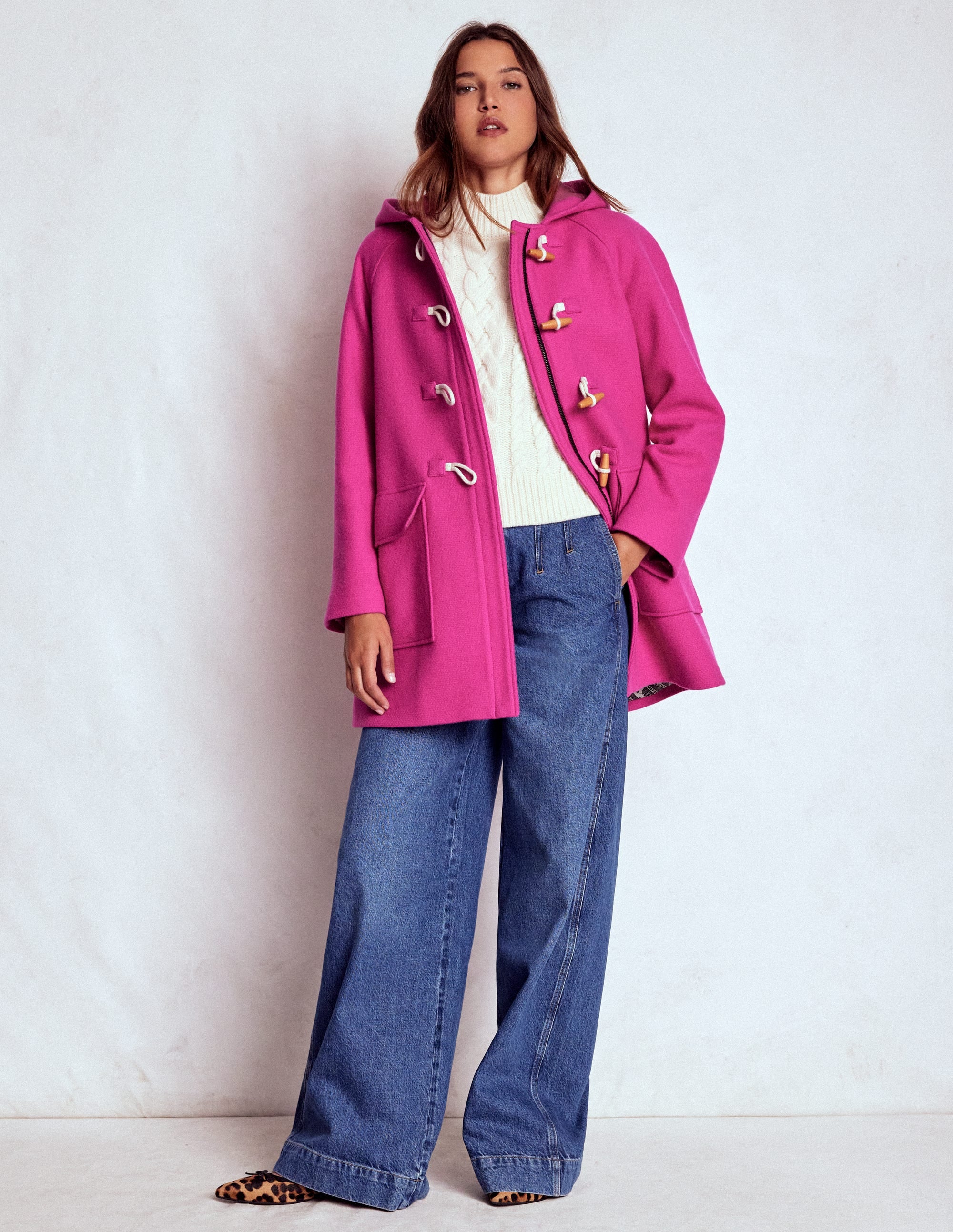 Swing Duffle Coat-Pink Peony | Boden USA