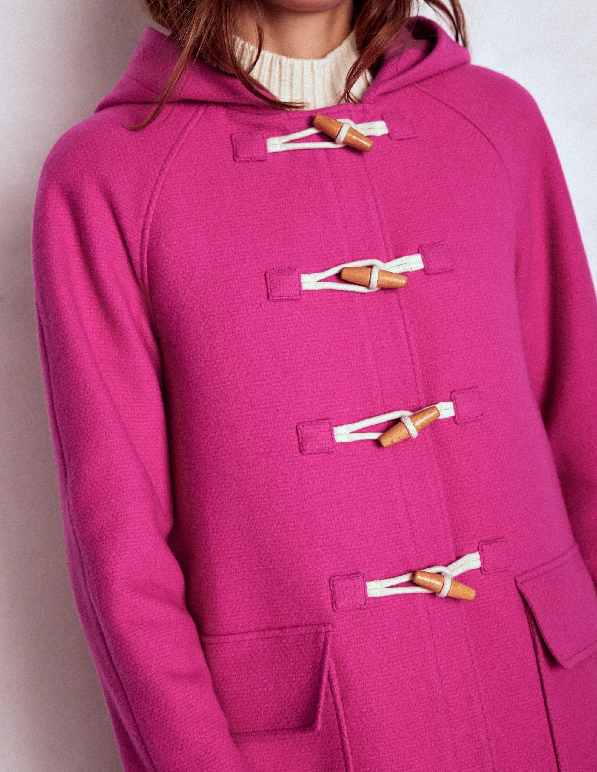 Swing Duffle Coat-Pink Peony | Boden USA