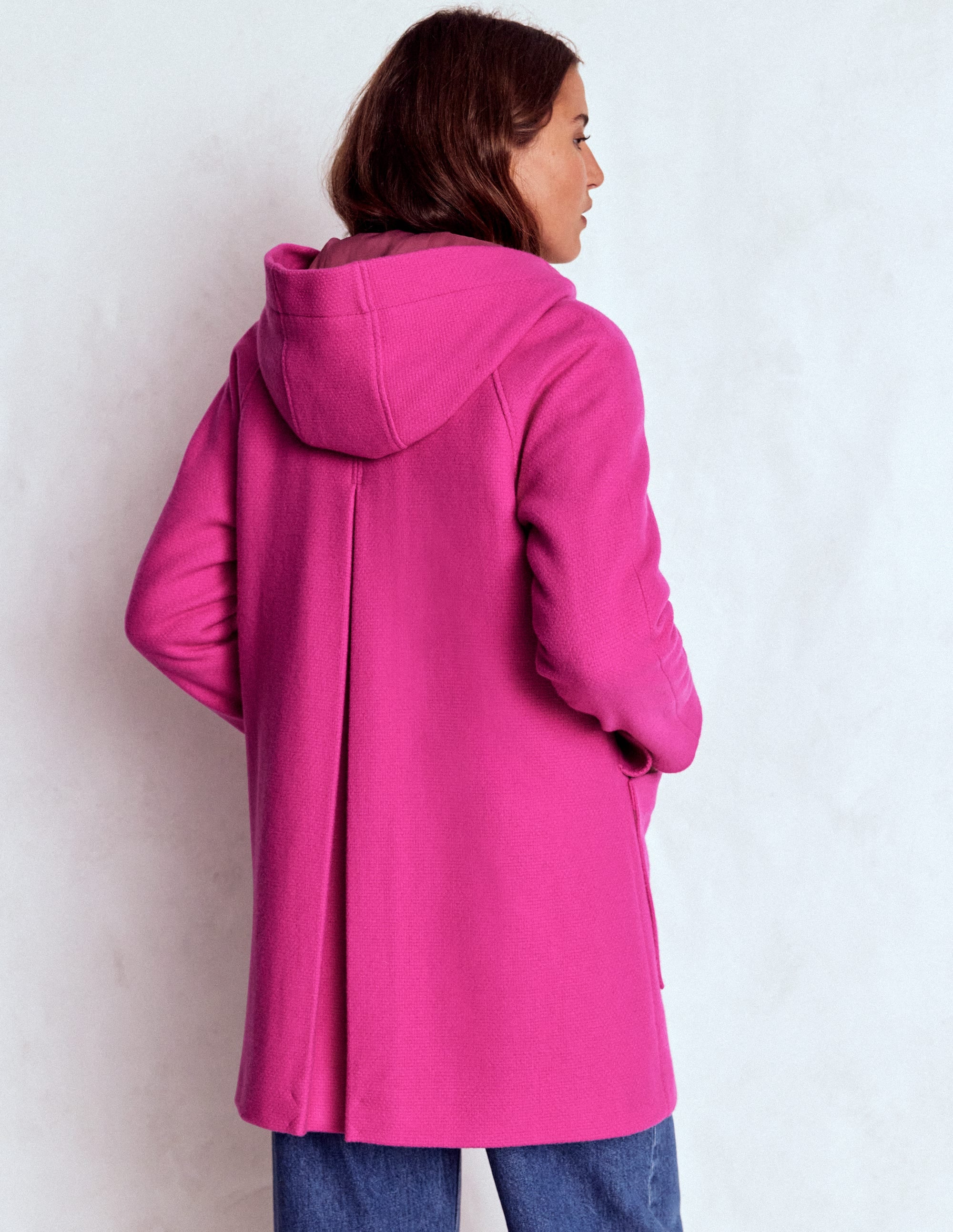 Swing Duffle Coat-Pink Peony | Boden USA