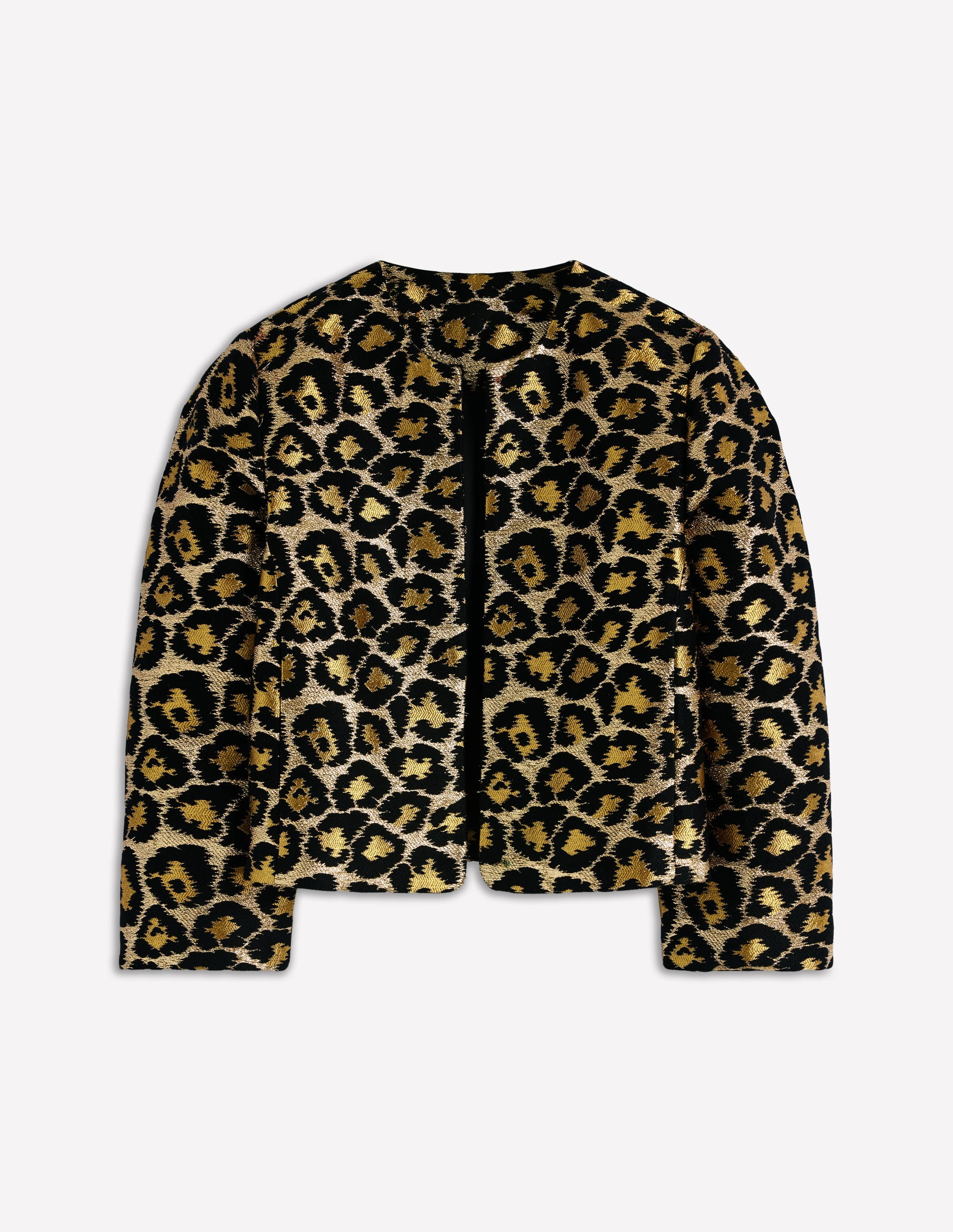 Jacquard Leopard Jacket-Leopard, Lurex Jacquard | Boden USA