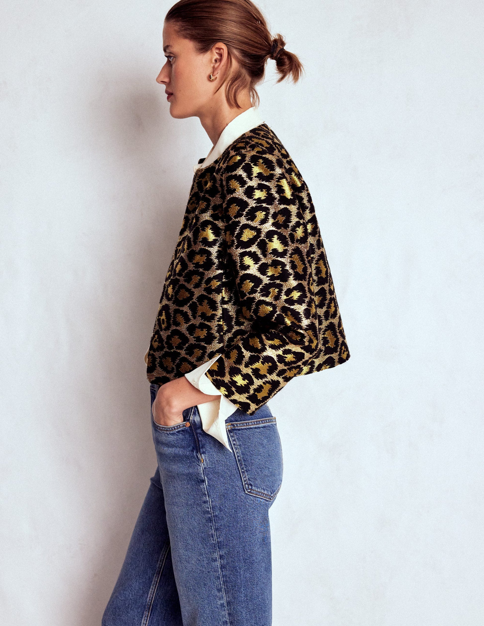 Jacquard Leopard Jacket-Leopard, Lurex Jacquard-6