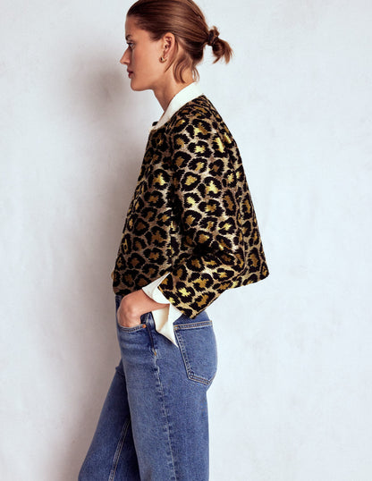 Jacquard Leopard Jacket-Leopard, Lurex Jacquard-6