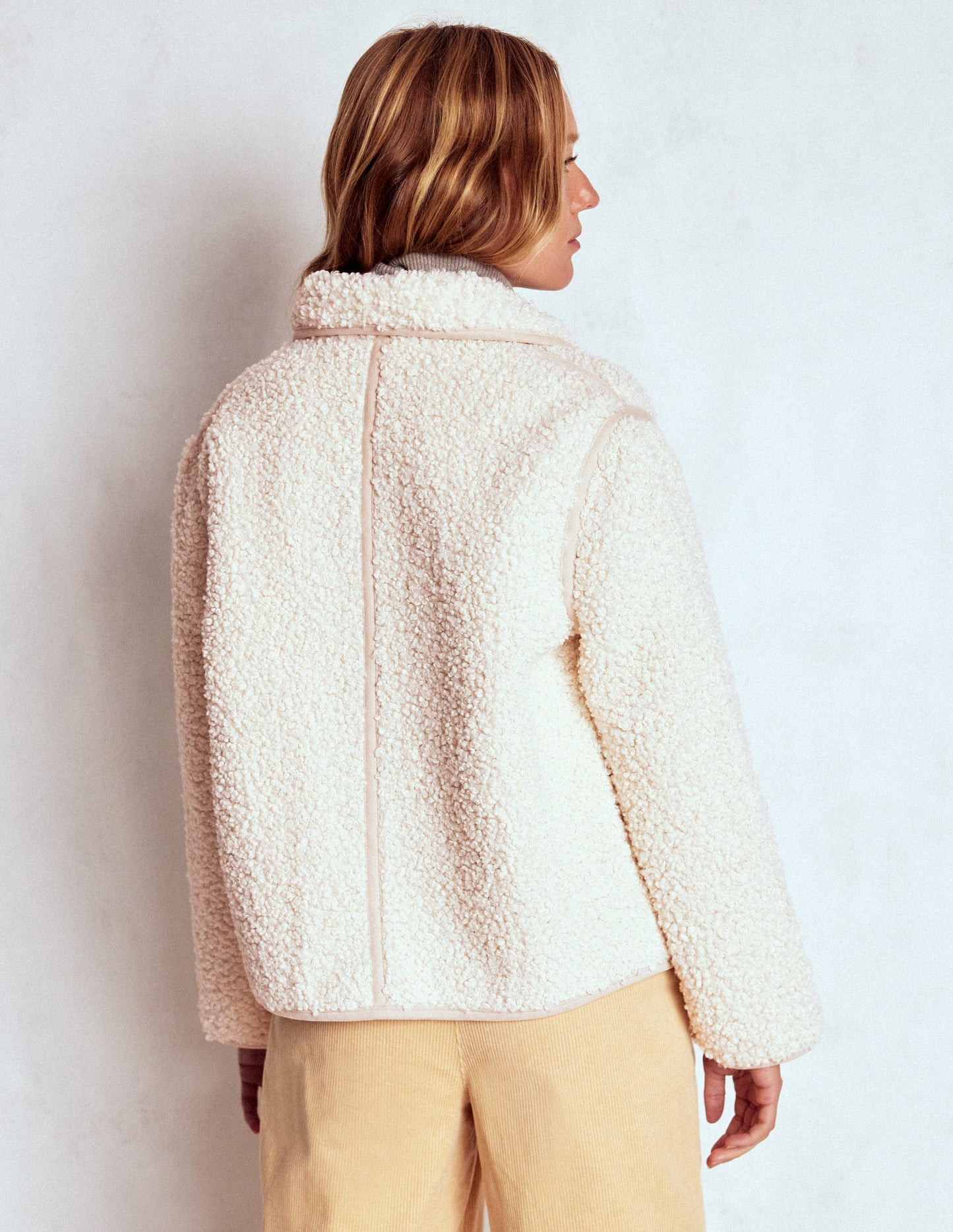 Borg Jacket-Curly Natural Borg